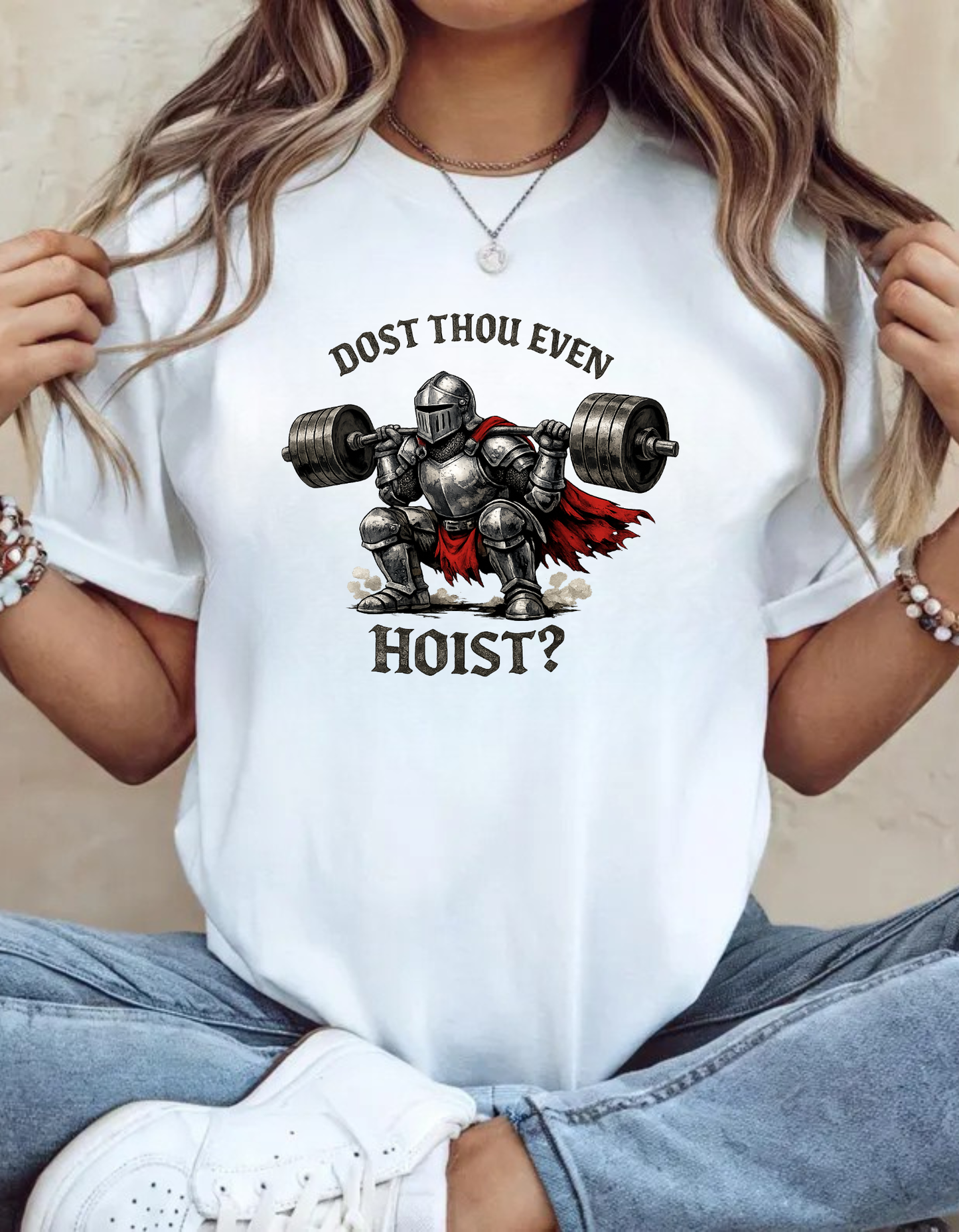 Dost Thou Even Hoist? - Medieval Knight Squat Workout Graphic